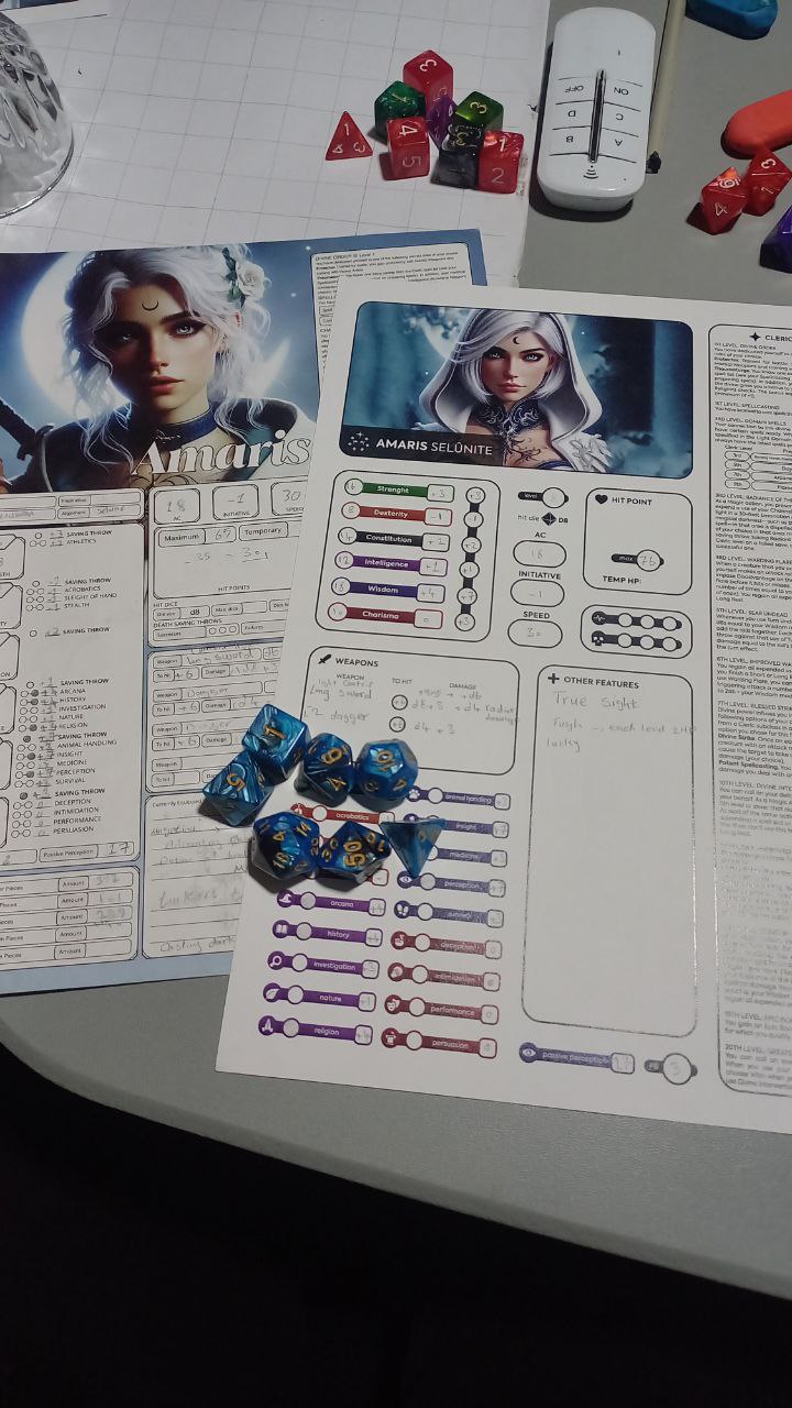 Handwritten character sheet